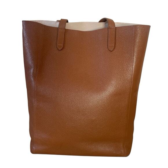 Cuyana Classic Tall Pebbled Leather Tan Tote Quiet Luxury Old Money Minimal - Picture 2 of 12